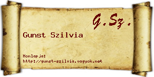 Gunst Szilvia névjegykártya