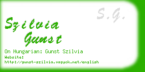 szilvia gunst business card